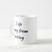 Schriftblock 1 Abstand vom Schreiben der Tasse (Vorderseite Links)