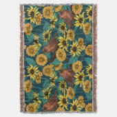 Schriften und Blume in dunkelblau Decke (Vorderseite Vertikal)