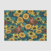 Schriften und Blume in dunkelblau Seidenpapier (Vorderseite)