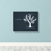 Schriftenfamilie Canvas Print, Med Black Leinwanddruck (Insitu (Holzboden))