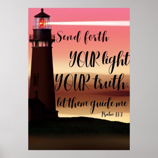 Schriftenposter Psalm 13:3 Poster (Vorne)