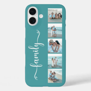 Schriftfamilie Foto Teal iPhone 16 Plus Hülle