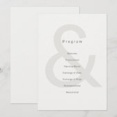 Schriftgestaltung für Hochzeitsprogramme Programm (Vorne/Hinten)