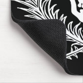 Schriftkunde und Kreuzknochen Quills White Mousepad (Ecke)