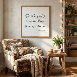 Schriftkunst Buchliebhaber Literarisches Zitat Kun Poster