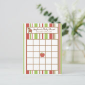 Schriftliche Bingokarte Rotstall-Nutztiere Einladungspostkarte (Stehend Vorderseite)