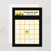 Schriftliche Bingokartenkonstruktion Einladungspostkarte (Vorne/Hinten)