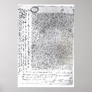 Schriftliche Entsendungen von Sir Francis Drake Poster