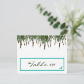 Schriftliche Platzkarte Cattail/Dragonfly in Color Postkarte (Stehend Vorderseite)