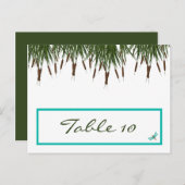 Schriftliche Platzkarte Cattail/Dragonfly in Color Postkarte (Vorne/Hinten)