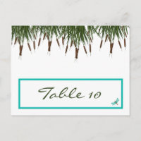 Schriftliche Platzkarte Cattail/Dragonfly in Color