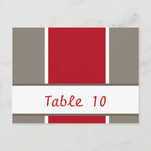 Schriftliche Platzkarte Crimson Red Gray Bg White Postkarte