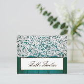 Schriftliche Platzkarte Festgestellte Aquamarine H Postkarte (Stehend Vorderseite)