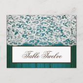 Schriftliche Platzkarte Festgestellte Aquamarine H Postkarte (Vorderseite)