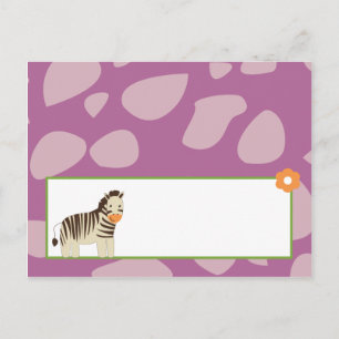 Schriftliche Platzkarte Jacana Lila Tiere Postkarte