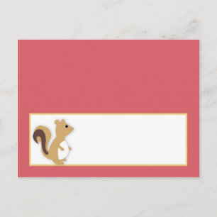 Schriftliche Platzkarte Liebe und Natur Girl Woodl Postkarte