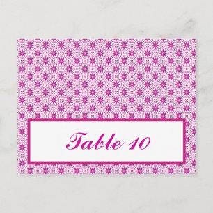Schriftliche Platzkarte Magenta Lila Formal Blume  Postkarte