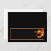 Schriftliche Platzkarte Mis XV Orange Black Postkarte (Vorne/Hinten)