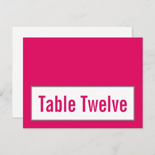 Schriftliche Platzkarte Modernes Grau Damask Spitz Postkarte (Vorne/Hinten)