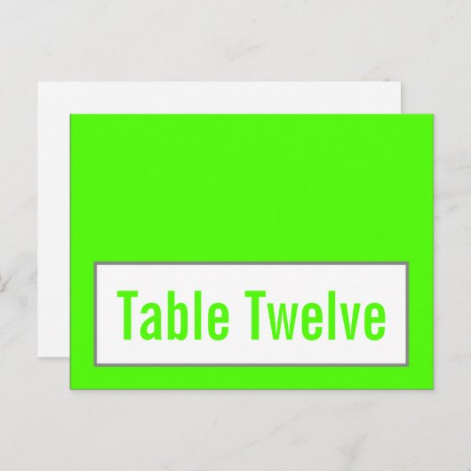 Schriftliche Platzkarte Modernes Grau Damask Spitz Postkarte (Vorne/Hinten)