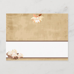 Schriftliche Platzkarte Orientale Blume Postkarte