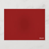 Schriftliche Platzkarte Papier Laternen auf Rot Ch Postkarte (Rückseite)