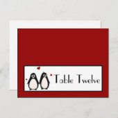 Schriftliche Platzkarte Pinguin Liebe Couple Mate  Postkarte (Vorne/Hinten)
