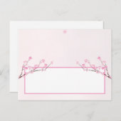 Schriftliche Platzkarte Pink Cherry Blossom Postkarte (Vorne/Hinten)