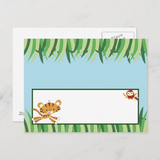 Schriftliche Platzkarte Regenwald Dschungel Tier Postkarte (Vorne/Hinten)