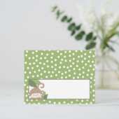 Schriftliche Platzkarte Safari Dschungel Grün Postkarte (Stehend Vorderseite)