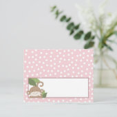 Schriftliche Platzkarte Safari Rosa Jungle Alligat Postkarte (Stehend Vorderseite)