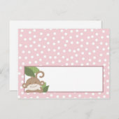 Schriftliche Platzkarte Safari Rosa Jungle Alligat Postkarte (Vorne/Hinten)