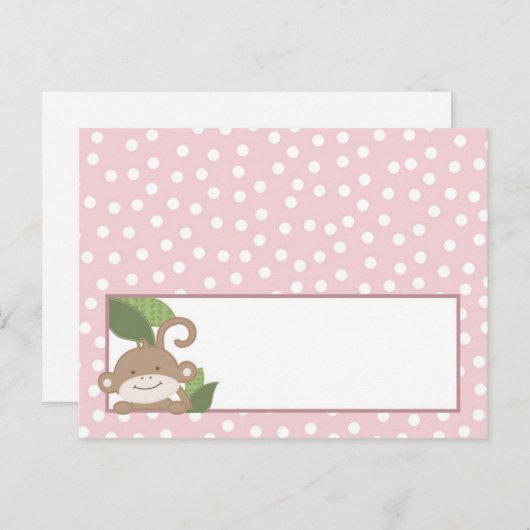 Schriftliche Platzkarte Safari Rosa Jungle Alligat Postkarte (Vorne/Hinten)