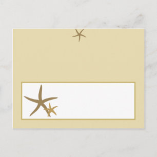 Schriftliche Platzkarte Sandy Beach Postkarte