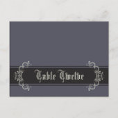 Schriftliche Platzkarte Schwarze Krawatte Affair G Postkarte (Vorderseite)