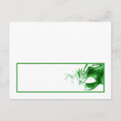 Schriftliche Platzkarte Sweet 16 Green Party Einladungspostkarte (Vorderseite)