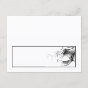 Schriftliche Platzkarte Sweet 16 Silver White Part Postkarte