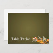 Schriftliche Platzkarte Whimsical Brown Doppelrad Postkarte (Vorne/Hinten)