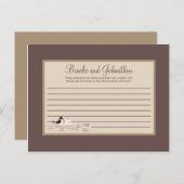 Schriftliche Ratenkarte Hochzeit von Birds Bride G Hinweiskarte (Vorne/Hinten)