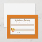 Schriftliche Ratenkarte Moderner Herbstbaum fallen Hinweiskarte (Vorne/Hinten)