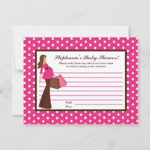 Schriftliche Ratenkarte Rosa Mod Mama Polka Dots Hinweiskarte