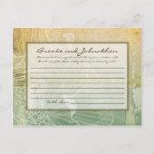 Schriftliche Ratenkarte Vintage Blumenantik Hinweiskarte (Vorderseite)