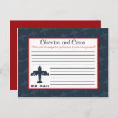 Schriftliche Ratschläge Flugkarte Flug Blau/Rot Fl Hinweiskarte (Vorne/Hinten)