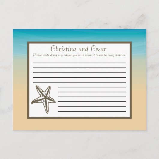 Schriftliche Ratschläge Karte Ocean Beach Seore Se (Vorderseite)