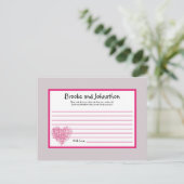 Schriftliche Ratschläge Karte Rosa Blumenblätter B (Stehend Vorderseite)