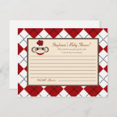 Schriftliche Ratschläge Karte Rote Socke-Affe-Raut (Vorne/Hinten)