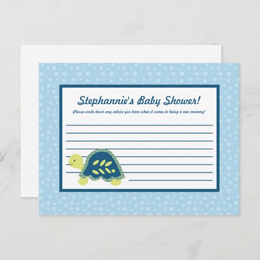 Schriftliche Ratschläge Karte Schildkrötenriff Mee (Vorne/Hinten)