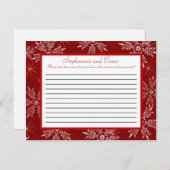 Schriftliche Ratschläge Weihnachten Rote Schneeflo Postkarte (Vorne/Hinten)