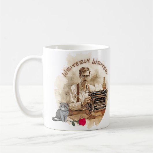 Schriftliche Tasse - jeder Wordsmith braucht Brenn (Links)
