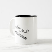 Schriftliche Tasse - "Write On" (Vorderseite Links)